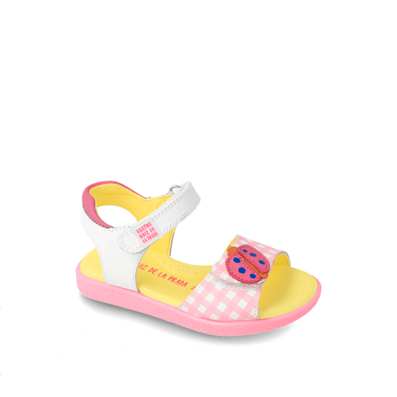 Αgatha Ruiz De La Prada Agatha Ruiz De La Prada Παιδικά Πέδιλα Πολύχρωμα Πέδιλο Κορίτσι / Sandals Girl Agatha-Ruiz-De-La-Prada-SS23-232948-White-Poline-_-_-842