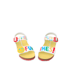 Αgatha Ruiz De La Prada Agatha Ruiz De La Prada Παιδικά Πέδιλα Λευκά Πέδιλο Κορίτσι / Sandals Girl Agatha-Ruiz-De-La-Prada-SS23-232963-White-Poline-_-_-314