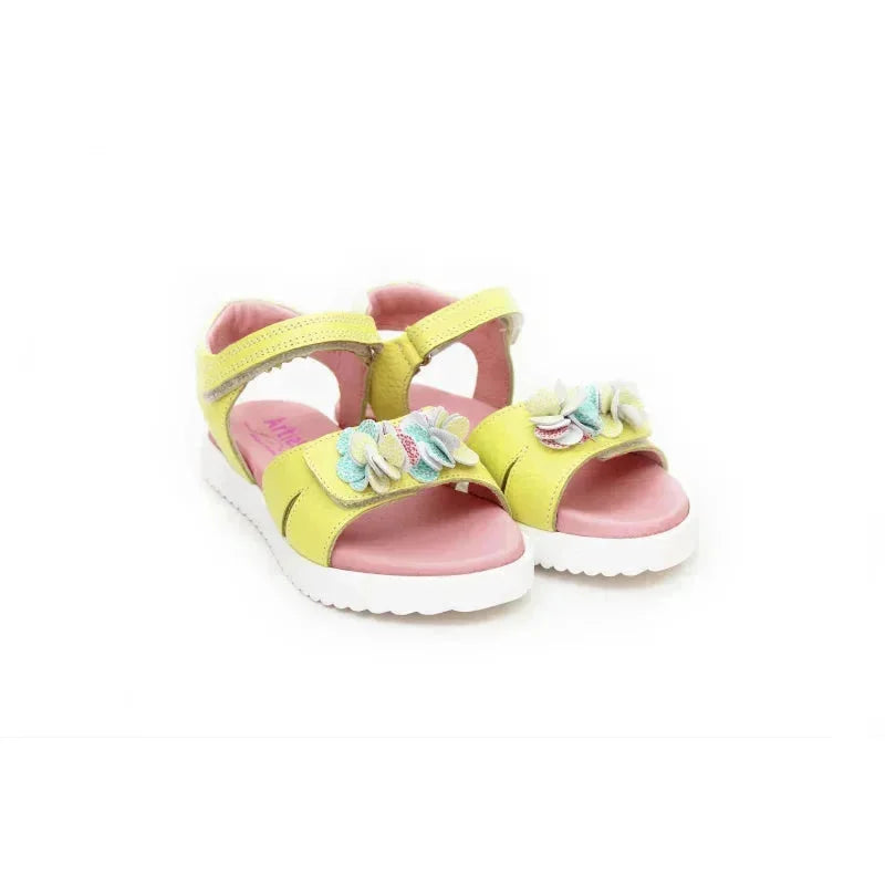 Arties Παιδικά Δερμάτινα Πέδιλα Arties Κορίτσι Κίτρινο Πέδιλο Κορίτσι / Sandals Girl Arties-SS22-22213-3-Yellow-Poline-_-_-142