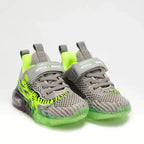 Bull Boys Bull Boys Παιδικά Ανατομικά Sneakers για Αγόρι με Δεινόσαυρους και Φωτάκια Γκρι Παπούτσι Αγόρι Φωτάκια / Shoes with Lights Boy Bull-Boys-SS22-BB2100-Grey-Poline-_-_-37