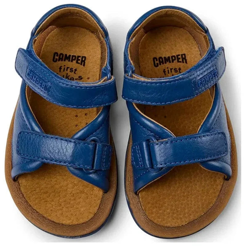 Camper Camper Παιδικά Δερμάτινα Πέδιλα Bicho για αγόρια Navy Μπλε Πέδιλο Αγόρι / Sandals Boy Camper-SS22-K800362-008-Navy-Poline-_-_-840