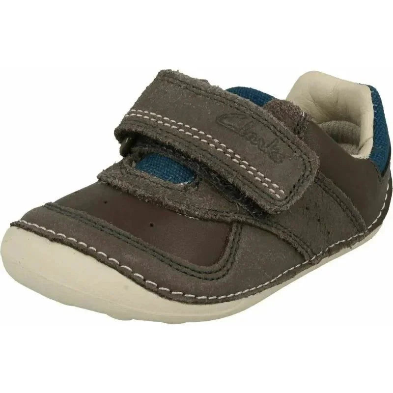 Clarks Clarks Δερμάτινα Παιδικά Ανατομικά Μποτάκια για Αγόρια Γκρι Αγκαλιάς Αγόρι / Prenatal Boys Clarks-Grey-26120774-Poline-_-_-533