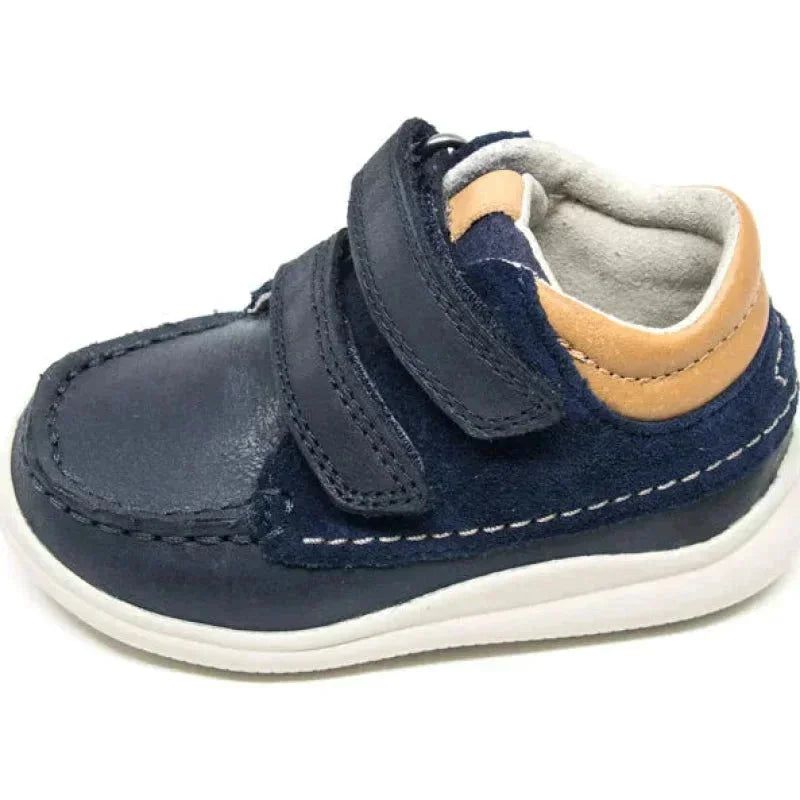 Clarks Clarks Δερμάτινα Παιδικά Ανατομικά Μποτάκια για Αγόρια Μπλε Μποτάκι Αγόρι / Boots Boys Clarks-Navy-Leather-26135013-Poline-_-_-457