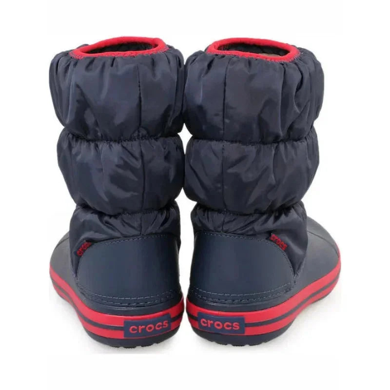 Crocs Crocs Παιδικές Γαλότσες με Εσωτερική Επένδυση Puff Navy Μπλε Χιονιού Αγόρι / Snowboots Boy Crocs-AW23-14613-Navy-Poline-_-_-333