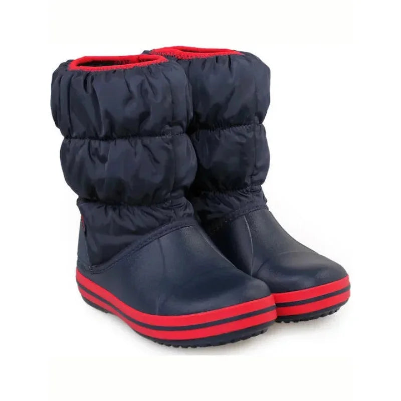 Crocs Crocs Παιδικές Γαλότσες με Εσωτερική Επένδυση Puff Navy Μπλε Χιονιού Αγόρι / Snowboots Boy Crocs-AW23-14613-Navy-Poline-_-_-68