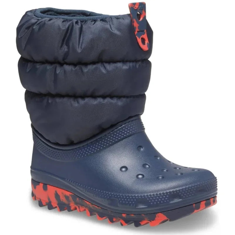Crocs Crocs Παιδικές Μπότες Χιονιού με Εσωτερική Επένδυση Puff Μπλε Χιονιού Αγόρι / Snowboots Boy Crocs-AW23-207684-410-Navy-Poline-_-_-201