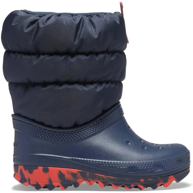 Crocs Crocs Παιδικές Μπότες Χιονιού με Εσωτερική Επένδυση Puff Μπλε Χιονιού Αγόρι / Snowboots Boy Crocs-AW23-207684-410-Navy-Poline-_-_-241