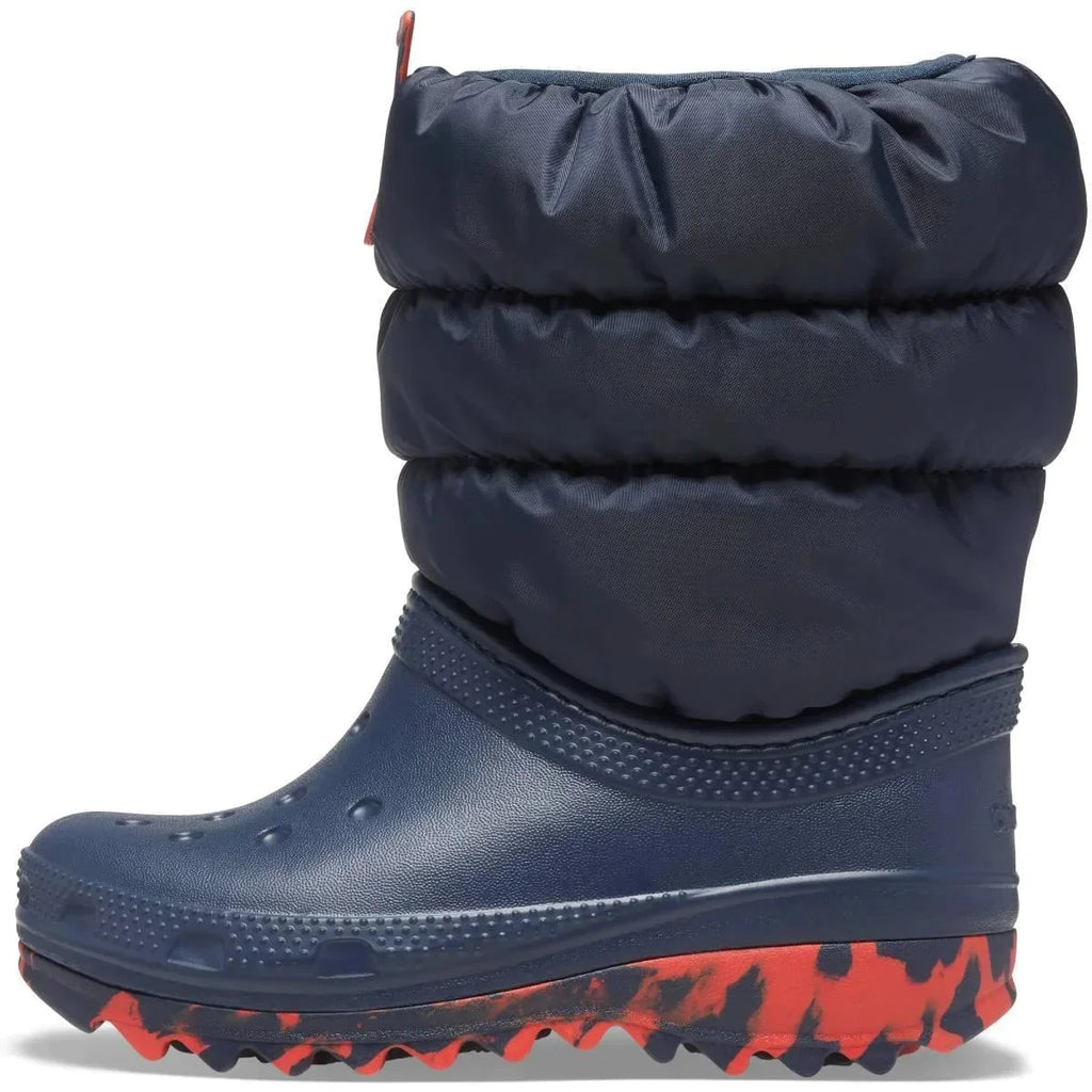 Crocs Crocs Παιδικές Μπότες Χιονιού με Εσωτερική Επένδυση Puff Μπλε Χιονιού Αγόρι / Snowboots Boy Crocs-AW23-207684-410-Navy-Poline-_-_-564