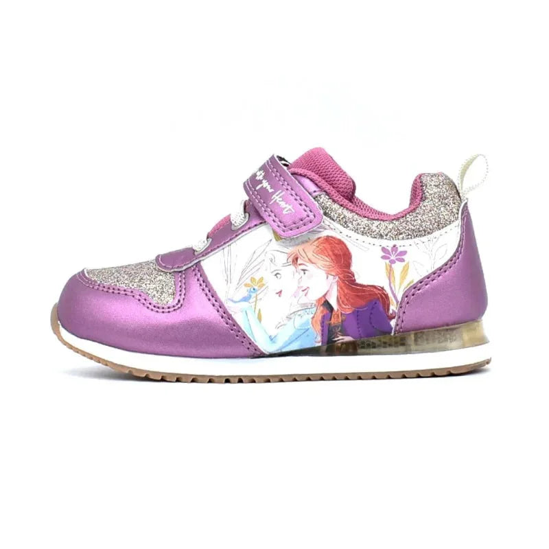 Leomil Disney Frozen Παιδικά Sneakers Ανατομικά με Φωτάκια Ροζ Παπούτσι Κορίτσι Φωτάκια / Shoes with Lights Girl Disney-Frozen-AW23-FZ011405-Pink-Poline-_-_-581