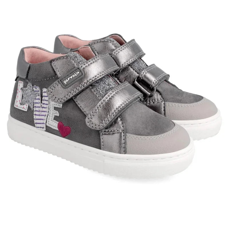 Garvalin Garvalin Παιδικό Sneaker High με Σκρατς για Κορίτσι Γκρι Μποτάκι Κορίτσι / Boots Girl Garvalin-AW22-211350-Gris-Poline-_-_-552