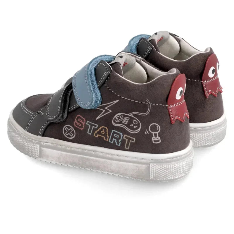 Garvalin Garvalin Παιδικό Sneaker High με Σκρατς για Αγόρι Γκρι Μποτάκι Αγόρι / Boots Boys Garvalin-AW22-211636-Antracita-Poline-_-_-719