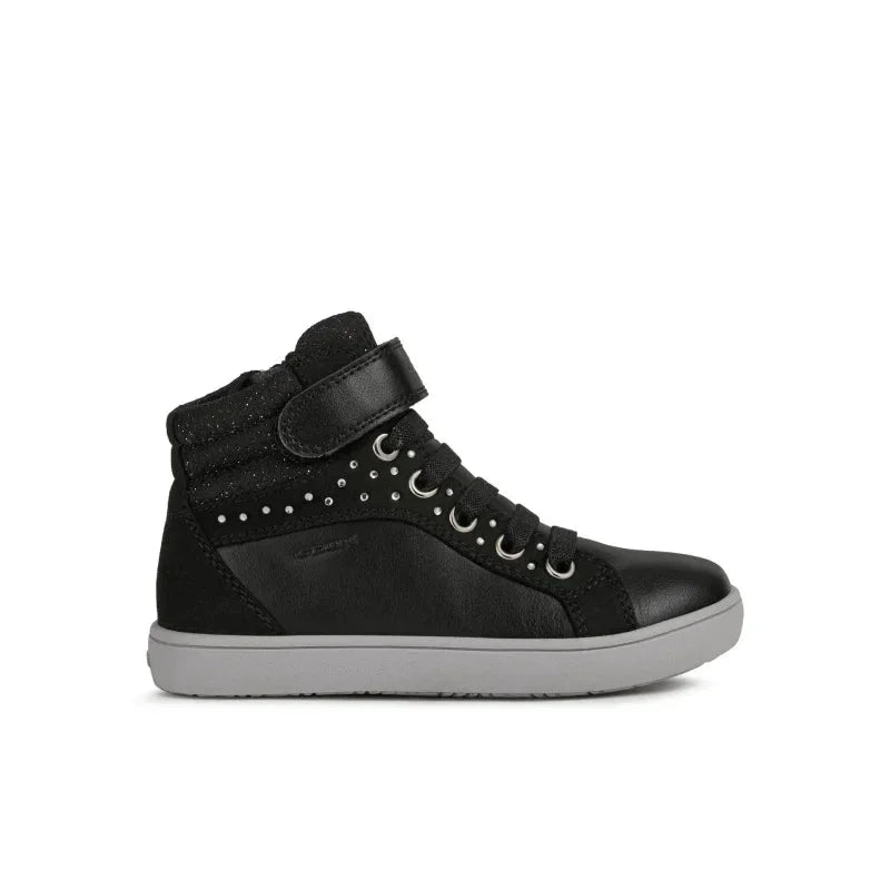 Geox Geox Παιδικά Sneakers High Kathe Ανατομικά για Κορίτσι Μαύρα Μποτάκι Κορίτσι / Boots Girl Geox-AW22-J16EUG-054AU-C9999-Black-Poline-_-_-657
