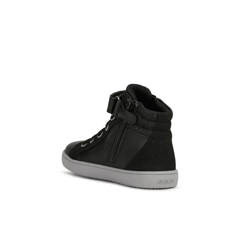 Geox Geox Παιδικά Sneakers High Kathe Ανατομικά για Κορίτσι Μαύρα Μποτάκι Κορίτσι / Boots Girl Geox-AW22-J16EUG-054AU-C9999-Black-Poline-_-_-934