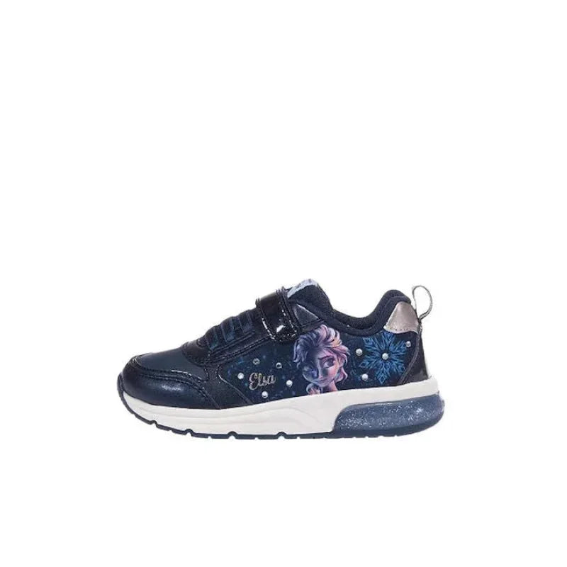 Geox Geox Παιδικά Sneakers Frozen με Φωτάκια Μπλε Παπούτσι Κορίτσι Φωτάκια / Shoes with Lights Girl Geox-AW23-J268VD-0ANAJ-C4256-Navy-Poline-_-_-154