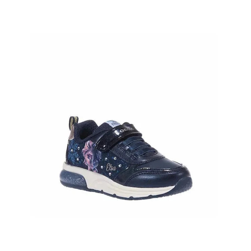 Geox Geox Παιδικά Sneakers Frozen με Φωτάκια Μπλε Παπούτσι Κορίτσι Φωτάκια / Shoes with Lights Girl Geox-AW23-J268VD-0ANAJ-C4256-Navy-Poline-_-_-368
