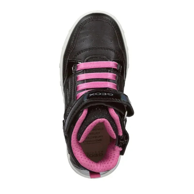 Geox Geox Παιδικά Sneakers High με Φωτάκια για Κορίτσι Μαύρα Παπούτσι Κορίτσι Φωτάκια / Shoes with Lights Girl Geox-AW23-J268WA-05402-C0922-Black-Poline-_-_-553