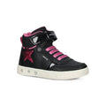 Geox Geox Παιδικά Sneakers High με Φωτάκια για Κορίτσι Μαύρα Παπούτσι Κορίτσι Φωτάκια / Shoes with Lights Girl Geox-AW23-J268WA-05402-C0922-Black-Poline-_-_-820