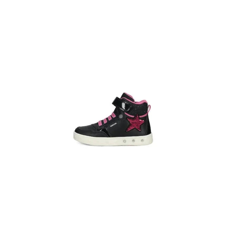 Geox Geox Παιδικά Sneakers High με Φωτάκια για Κορίτσι Μαύρα Παπούτσι Κορίτσι Φωτάκια / Shoes with Lights Girl Geox-AW23-J268WA-05402-C0922-Black-Poline-_-_-968