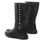 Geox Geox Eclair Ανατομικές Παιδικές Μπότες με Φερμουάρ Μαύρες Μποτάκι Κορίτσι / Boots Girl Geox-AW23-J269QO-000BC-C9999-Black-Poline-_-_-824