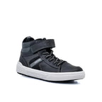 Geox Geox Παιδικά Sneakers High Ανατομικά για Αγόρια Γκρι Μποτάκι Αγόρι / Boots Boys Geox-AW23-J26HAA-054FU-C0005-Black-Poline-_-_-638