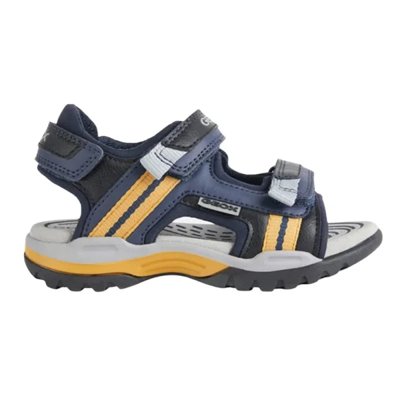 Geox Geox Παιδικά Ανατομικά Πέδιλα για Αγόρια Μπλε Πέδιλο Αγόρι / Sandals Boy Geox-SS22-J250RA-01554-C4229-Navy-Yellow-Poline-_-_-445