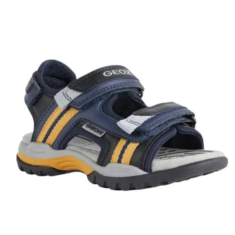 Geox Geox Παιδικά Ανατομικά Πέδιλα για Αγόρια Μπλε Πέδιλο Αγόρι / Sandals Boy Geox-SS22-J250RA-01554-C4229-Navy-Yellow-Poline-_-_-599