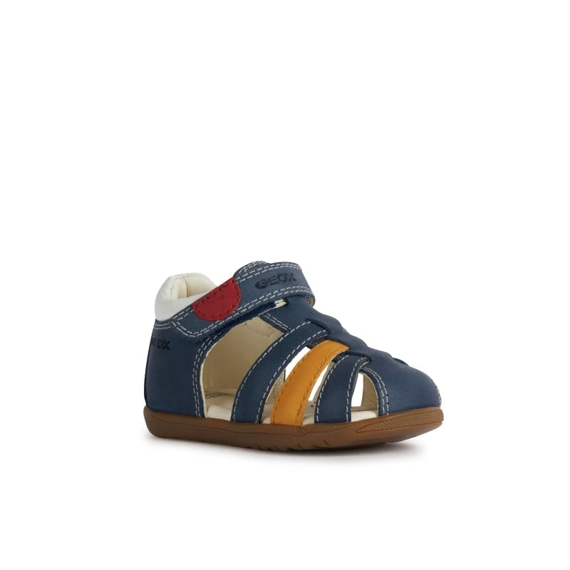 Geox Geox Παπουτσοπέδιλα Macchia Ανατομικά Navy Μπλε Πέδιλο Αγόρι / Sandals Boy Geox-SS23-B254VA-0CL85-C4229-Navy-Dk-Yellow-Poline-_-_-376