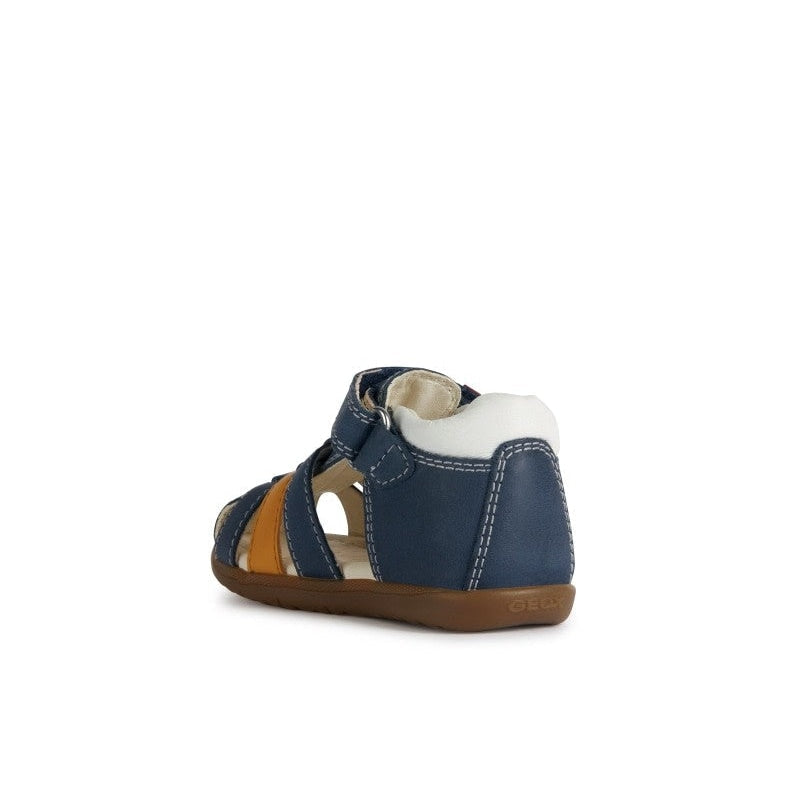 Geox Geox Παπουτσοπέδιλα Macchia Ανατομικά Navy Μπλε Πέδιλο Αγόρι / Sandals Boy Geox-SS23-B254VA-0CL85-C4229-Navy-Dk-Yellow-Poline-_-_-665