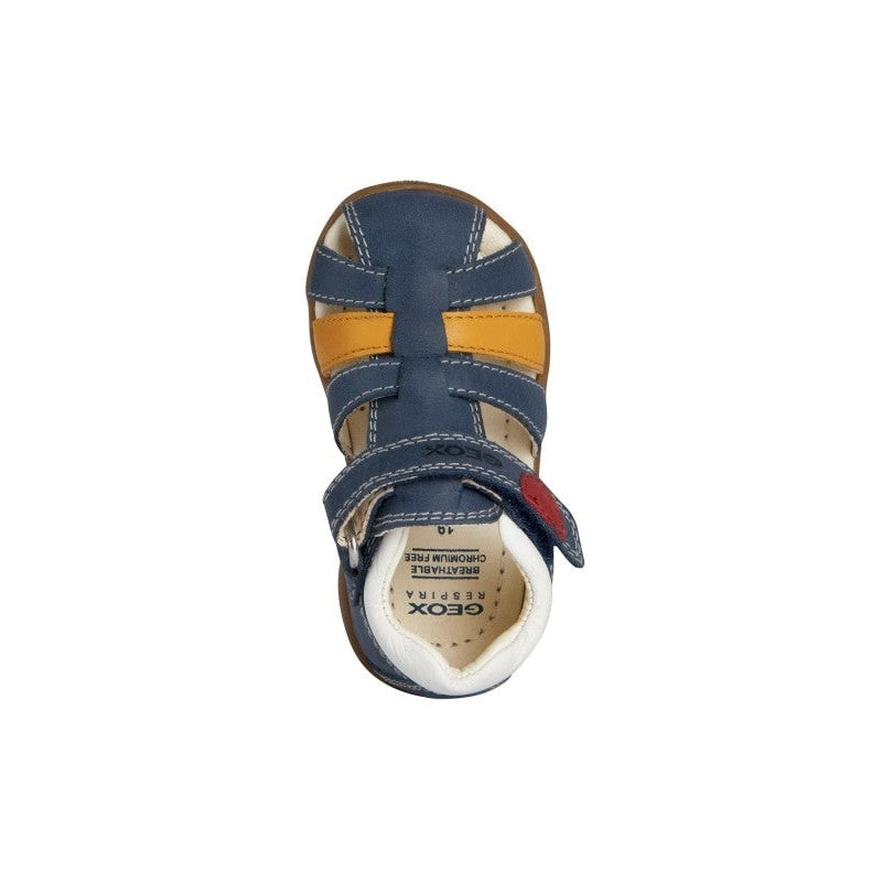Geox Geox Παπουτσοπέδιλα Macchia Ανατομικά Navy Μπλε Πέδιλο Αγόρι / Sandals Boy Geox-SS23-B254VA-0CL85-C4229-Navy-Dk-Yellow-Poline-_-_-714