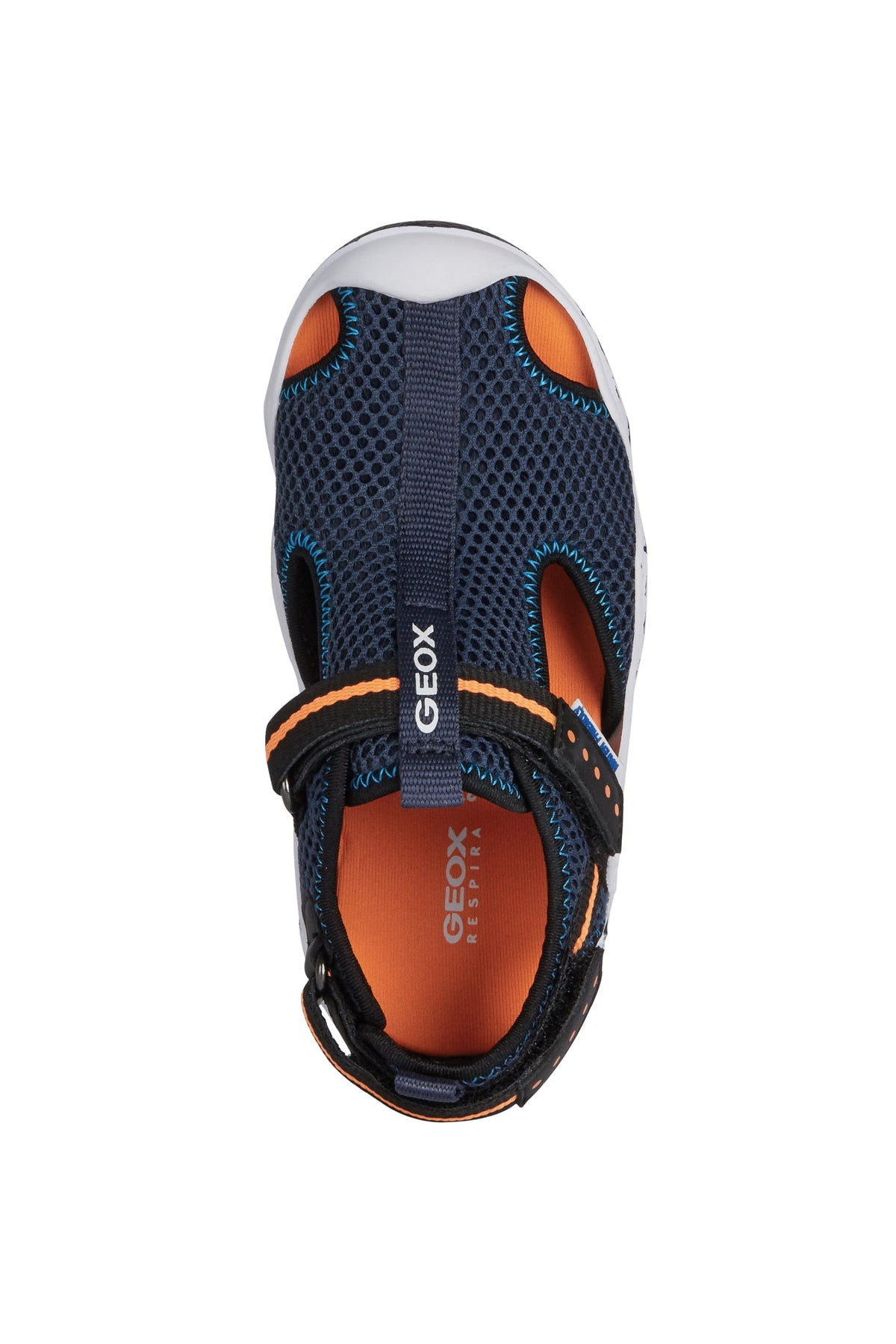 Geox Geox Παπουτσοπέδιλα Wader Ανατομικά Μπλε Πέδιλο Αγόρι / Sandals Boy Geox-SS23-J1530A-00014-C4074-Navy-Orange-Poline-_-_-183
