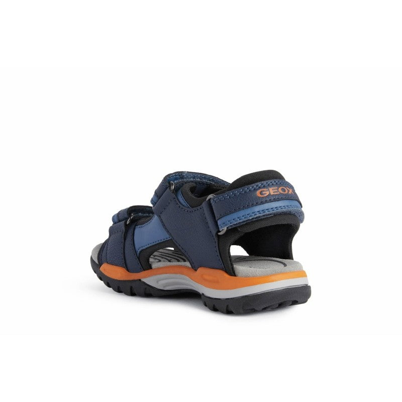 Geox Geox Παιδικά Πέδιλα Πολύχρωμα για Άνεση και Στυλ Πέδιλο Αγόρι / Sandals Boy Geox-SS23-J250RA-01554-C4K2T-Avio-Orange-Poline-_-_-105