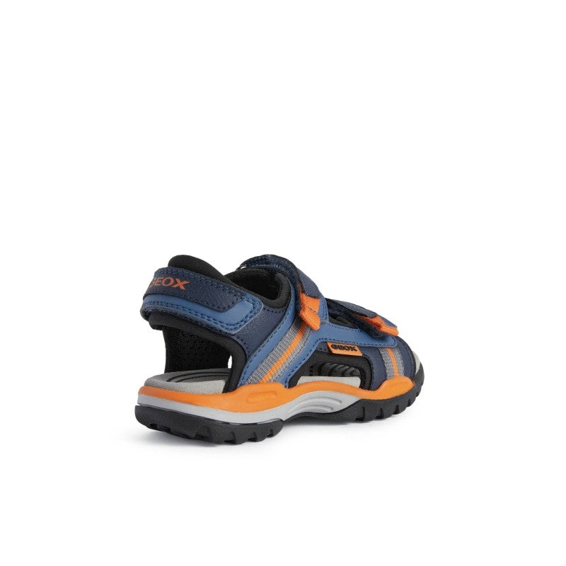 Geox Geox Παιδικά Πέδιλα Πολύχρωμα για Άνεση και Στυλ Πέδιλο Αγόρι / Sandals Boy Geox-SS23-J250RA-01554-C4K2T-Avio-Orange-Poline-_-_-295
