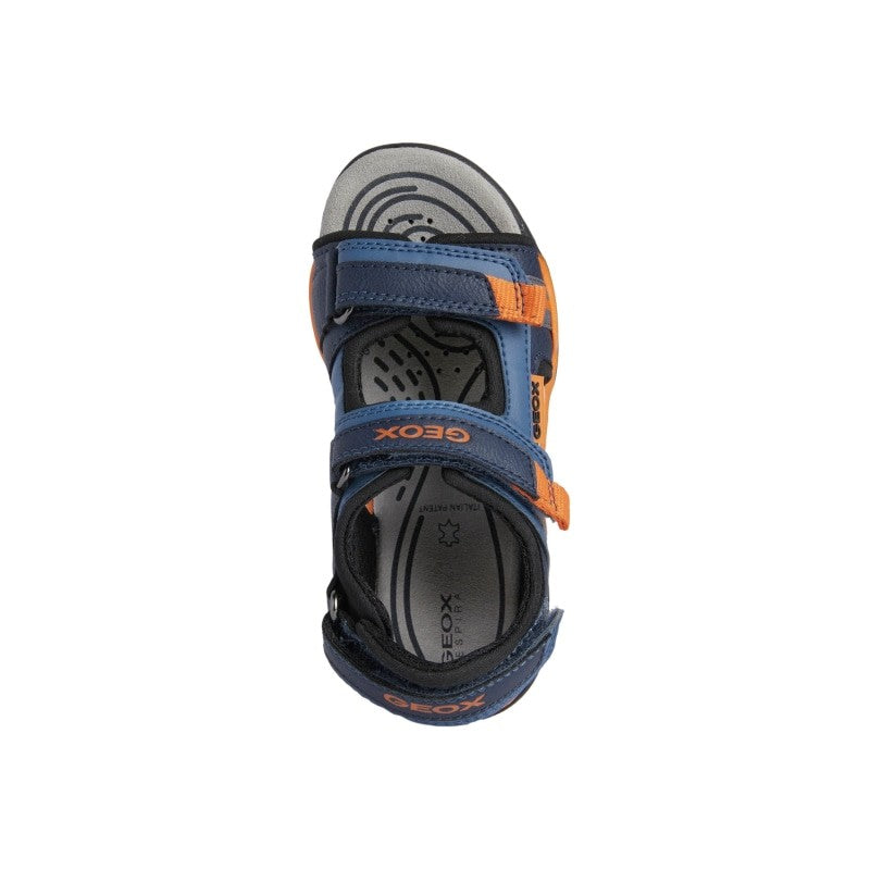 Geox Geox Παιδικά Πέδιλα Πολύχρωμα για Άνεση και Στυλ Πέδιλο Αγόρι / Sandals Boy Geox-SS23-J250RA-01554-C4K2T-Avio-Orange-Poline-_-_-410