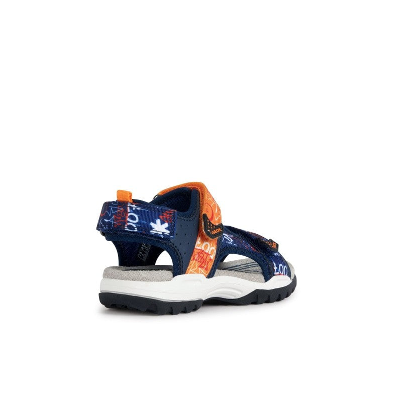 Geox Geox Παιδικά Πέδιλα Ανατομικά Navy Μπλε Πέδιλο Αγόρι / Sandals Boy Geox-SS23-J350RB-01454-C0820-Navy-Orange-Poline-_-_-484