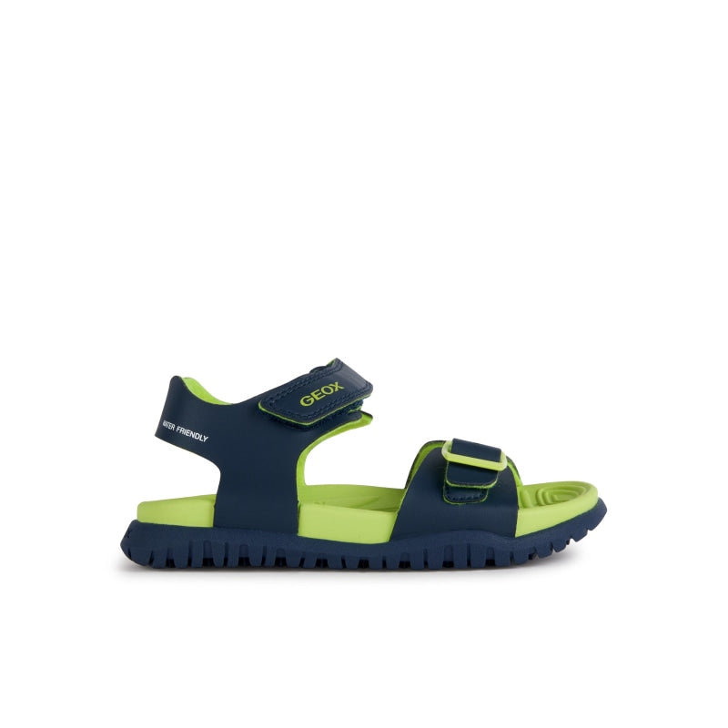 Geox Geox Παιδικά Πέδιλα Ανατομικά Navy Μπλε Θαλάσσης Αγόρι / Beachwear Boys Geox-SS23-J35HMA-000BC-C0749-Navy-Lime-Poline-_-_-713