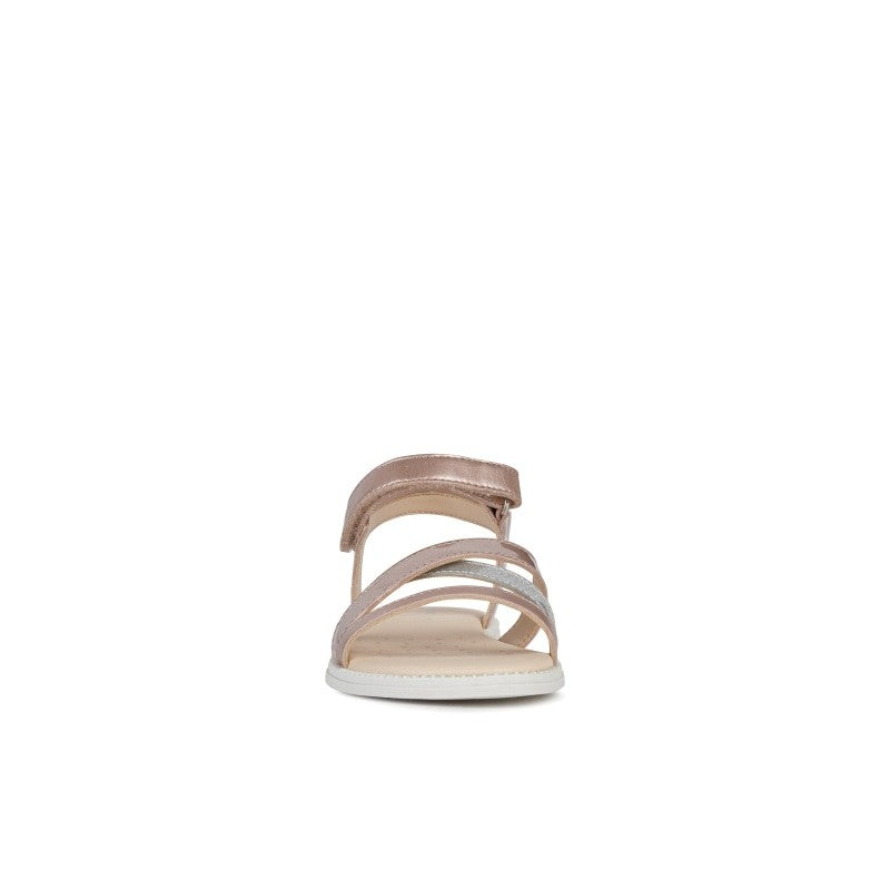 Geox Geox Jr Karly J5235D Παιδικά Δερμάτινα Πέδιλα - Ροζ Πέδιλο Κορίτσι / Sandals Girl Geox-SS23-J5235D-0HINF-C8011-Rose-Poline-_-_-139