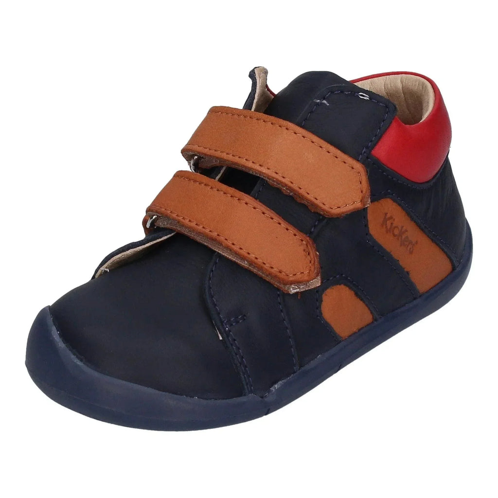 Kickers Kickers Ανατομικά Δερμάτινα Παιδικά Μποτάκια με Σκρατς Navy Μπλε Μποτάκι Αγόρι / Boots Boys Kickers-AW22-878470-10-101-Marine-Camel-Poline-_-_-363