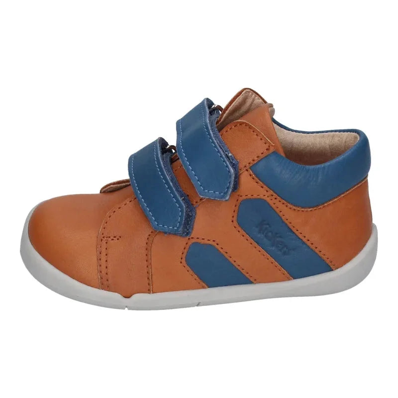 Kickers Kickers Wambak Δερμάτινα Παιδικά Μποτάκια με Σκρατς Ταμπά Μποτάκι Αγόρι / Boots Boys Kickers-AW22-878471-10-116-Camel-Blue-Poline-_-_-281