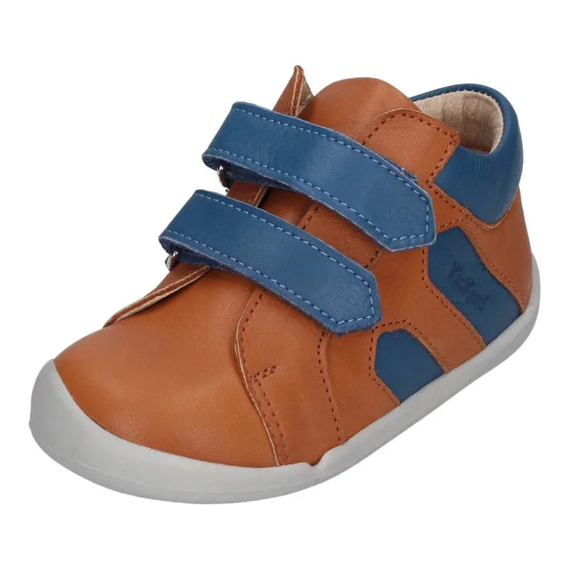 Kickers Kickers Wambak Δερμάτινα Παιδικά Μποτάκια με Σκρατς Ταμπά Μποτάκι Αγόρι / Boots Boys Kickers-AW22-878471-10-116-Camel-Blue-Poline-_-_-420