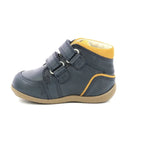 Kickers Kickers Bikro Mountain Ανατομικά Δερμάτινα Παιδικά Μποτάκια με Σκρατς Navy Μπλε Μποτάκι Αγόρι / Boots Boys Kickers-AW22-878630-10-10-Marine-Camel-Poline-_-_-438