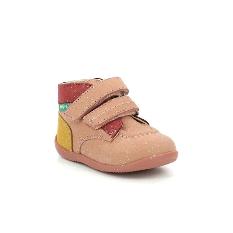 Kickers Kickers Bonkro Δερμάτινα Παιδικά Μποτάκια με Σκρατς Ροζ Μποτάκι Κορίτσι / Boots Girl Kickers-AW23-910350-10-132-Pink-Poline-_-_-767