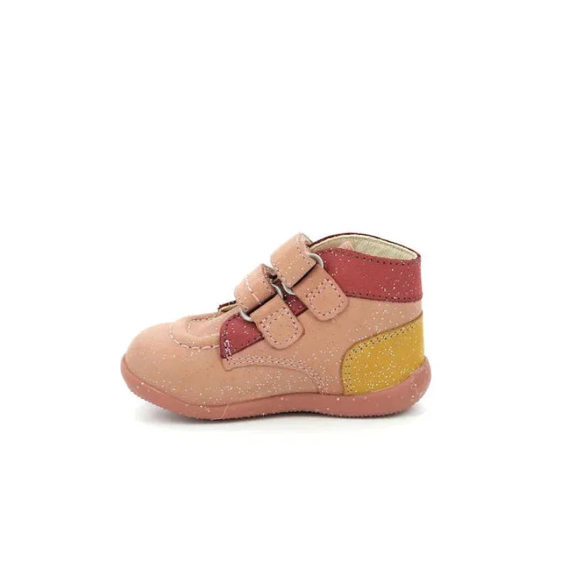 Kickers Kickers Bonkro Δερμάτινα Παιδικά Μποτάκια με Σκρατς Ροζ Μποτάκι Κορίτσι / Boots Girl Kickers-AW23-910350-10-132-Pink-Poline-_-_-850