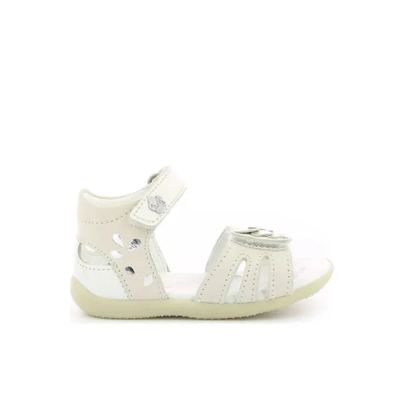 Kickers Kickers Bichetta Παιδικά Ανατομικά Πέδιλα για Κορίτσια Λευκά Πέδιλο Κορίτσι / Sandals Girl Kickers-Bichetta-784350-10-31-White-Poline-_-_-245
