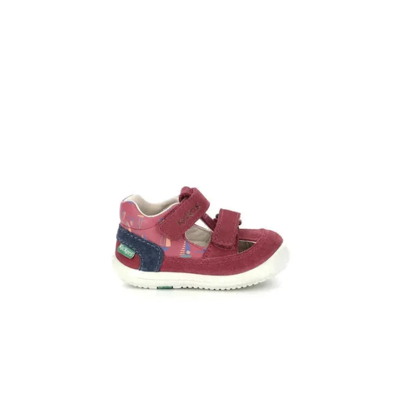 Kickers Kickers Παιδικά Ανατομικά Δερμάτινα Παπουτσοπέδιλα Κόκκινα Πέδιλο Αγόρι / Sandals Boy Kickers-SS22-692396-10-43-Red-Poline-_-_-251
