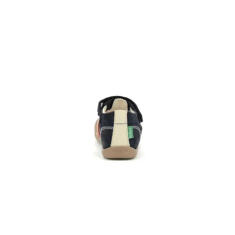 Kickers Kickers Παιδικά Ανατομικά Δερμάτινα Παπουτσοπέδιλα Μπλε Πέδιλο Αγόρι / Sandals Boy Kickers-SS22-785420-10-103-Navy-Beige-Poline-_-_-985