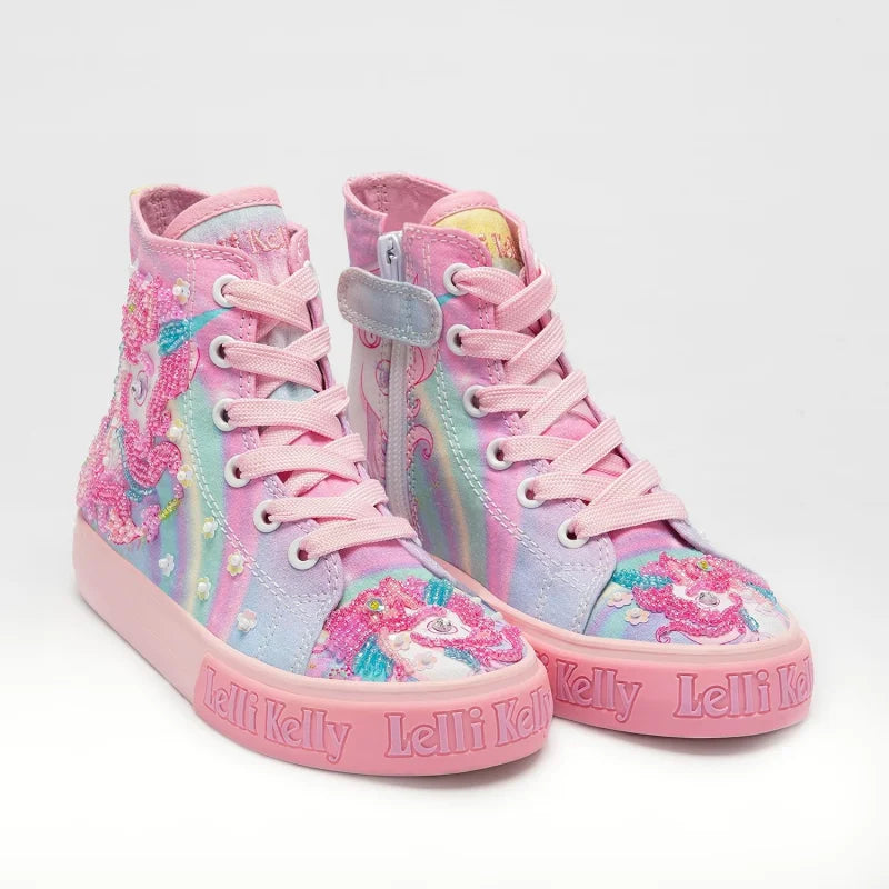 Lelli Kelly Lelli Kelly Παιδικά Sneakers High Ανατομικά για Κορίτσι Ροζ Πάνινα Κορίτσι / Canvas Girl LKED3488-BX02-5029