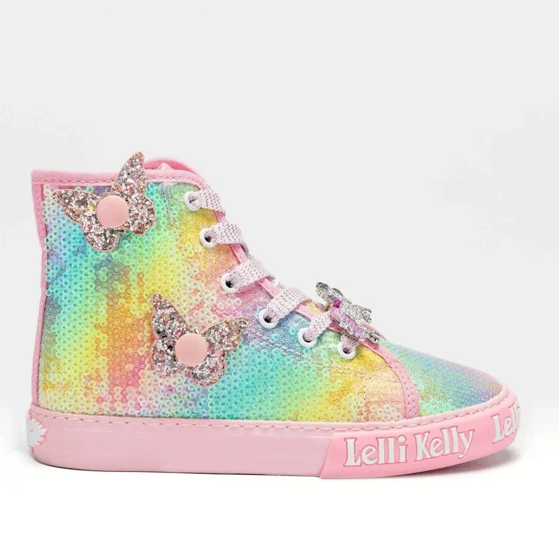 Lelli Kelly Lelli Kelly Παιδικά Sneakers High για Κορίτσια Πολύχρωμα Πάνινα Κορίτσι / Canvas Girl Lelli-Kelly-LK1331-AX02-Multi-Poline-_-_-792