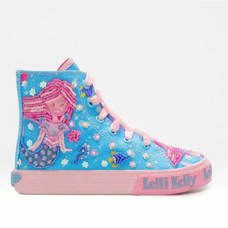 Lelli Kelly Lelli Kelly Παιδικά Sneakers High Ανατομικά Πολύχρωμα Πάνινα Κορίτσι / Canvas Girl Lelli-Kelly-SS22-LK2042-Pink-Poline-_-_-684