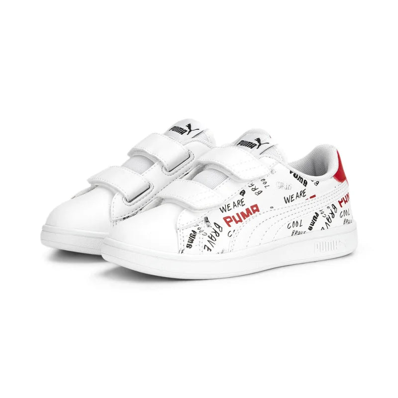 Puma Puma Παιδικά Sneakers με Σκρατς Λευκά Αθλητικά Αγόρι /Sportshoes Boys Puma-SS23-389759-White-Poline-_-_-907