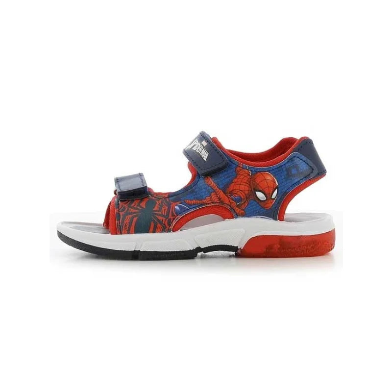 Leomil Spiderman Παιδικά Ανατομικά Πέδιλα για Αγόρια με Φωτάκια Μπλέ Πέδιλο Αγόρι Φωτάκια / Sandal Boy Lights SP010299